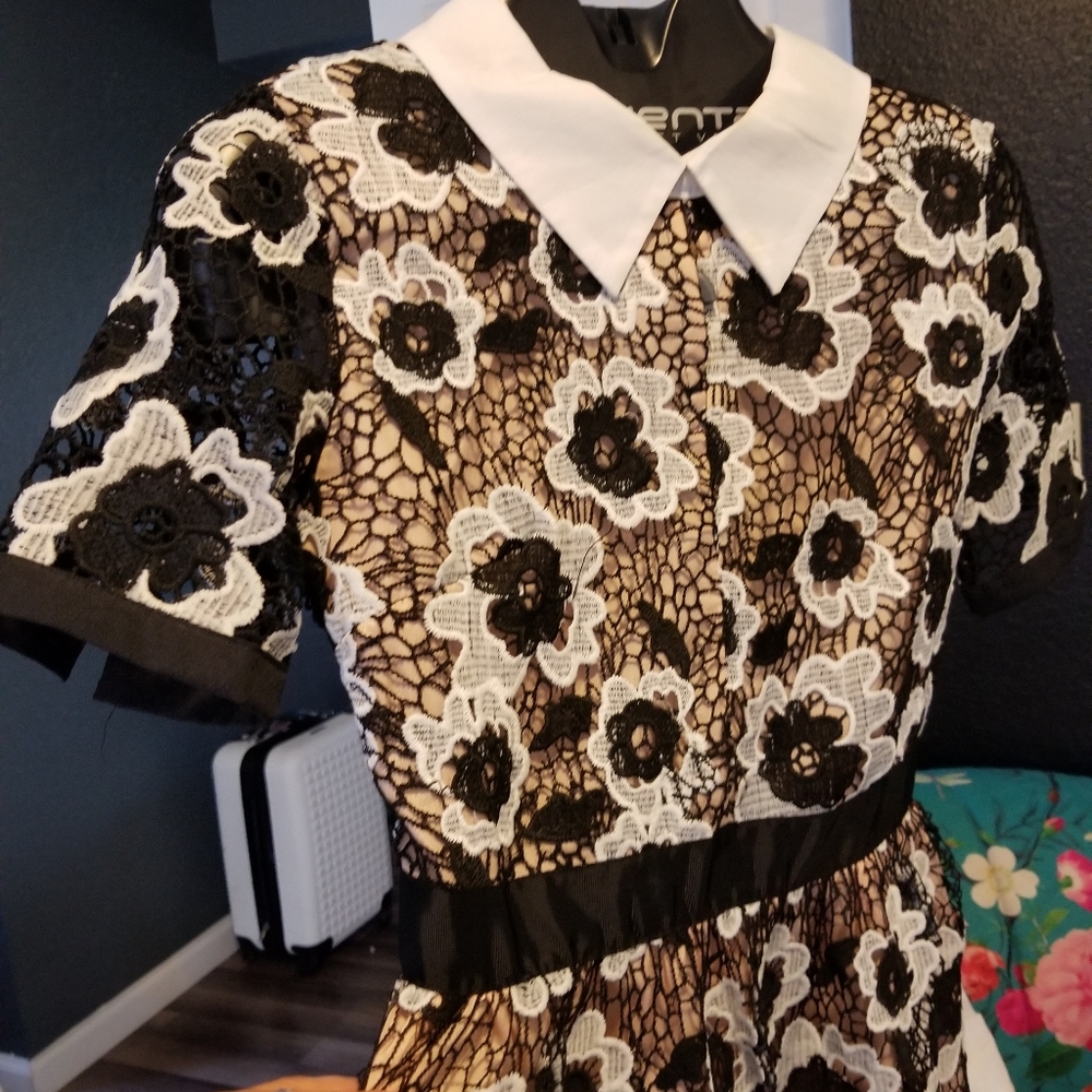 Black and white dress, fit small size maybe medium